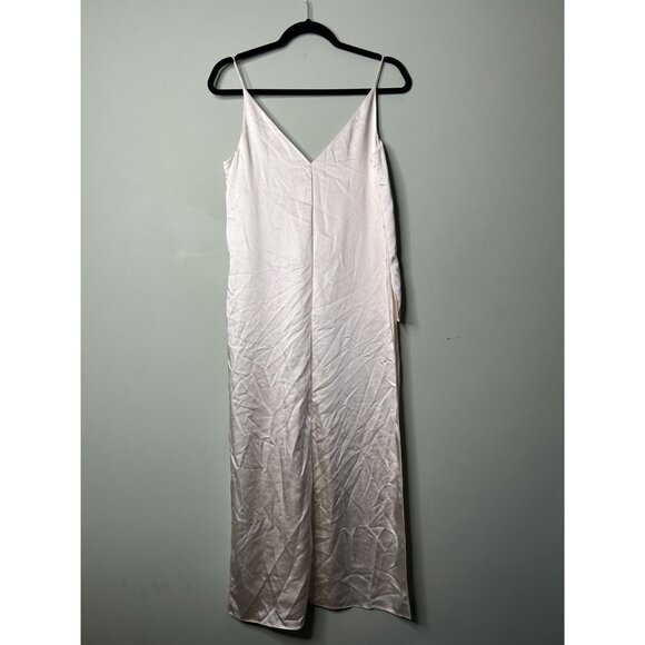 Obando Cream Satin V-Neck High Low Tank Top Women's Size 2 - Picture 10 of 11